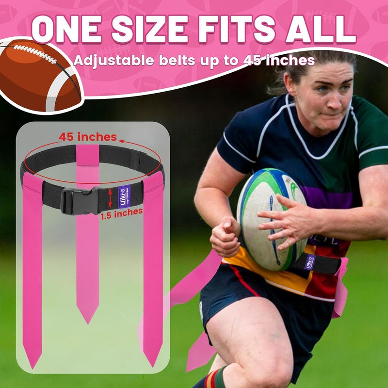 Uikro Flag Football Belts, 7 Player Flag Football Set, 21 Flags for Flag Football for Kids Youth Adults Training Sports - Image 4